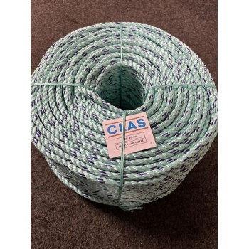 POLYCLAS 3 STRAND GREEN LEADED ROPE