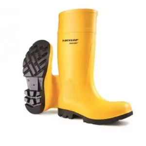 Yellow Dunlop Safety Wellington Boots