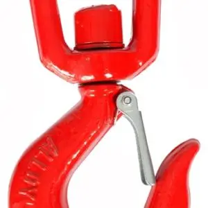 Red Swivel Hooks with Safety Catch